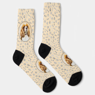 Cavalier King Charles Spaniel Original Malerei Socken