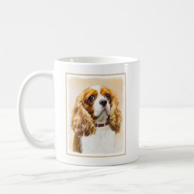 Cavalier King Charles Spaniel Original Malerei Tasse (Links)