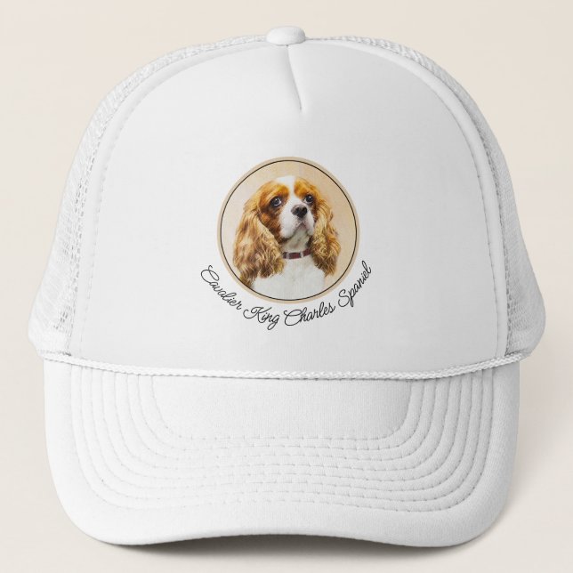 Cavalier King Charles Spaniel Original Malerei Truckerkappe (Vorderseite)