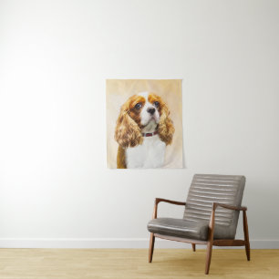 Cavalier King Charles Spaniel Original Malerei Wandteppich