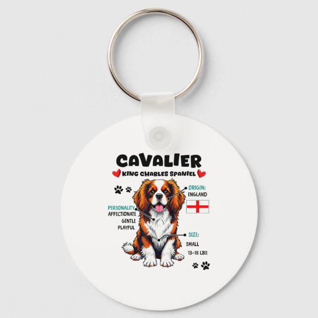 Cavalier King Charles Spaniel Owner Funny Dog Love Schlüsselanhänger (Vorderseite)