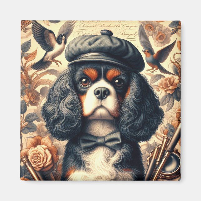 Cavalier King Charles Spaniel Painting Magnet (Vorne)