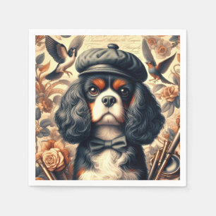 Cavalier King Charles Spaniel Painting Serviette