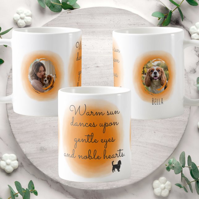 Cavalier King Charles Spaniel Pastell Orange Custo Kaffeetasse (Von Creator hochgeladen)