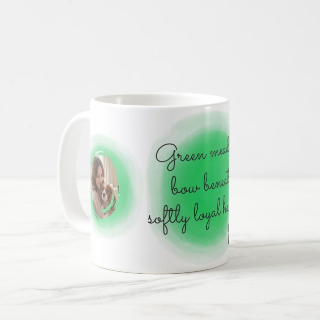 Cavalier King Charles Spaniel Pastellgrün Maßgesch Kaffeetasse (Vorderseite Links)