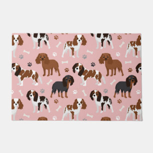 Cavalier King Charles Spaniel Paws and Bones Fußmatte