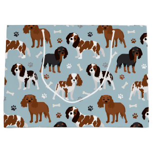 Cavalier King Charles Spaniel Paws and Bones Große Geschenktüte