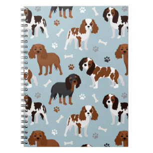 Cavalier King Charles Spaniel Paws and Bones Notizblock