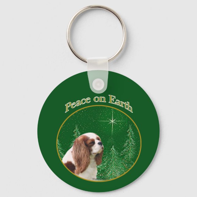 Cavalier King Charles Spaniel Peace Schlüsselanhänger (Vorderseite)
