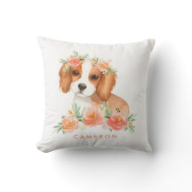 Cavalier King Charles Spaniel Peach Floral Kinderz