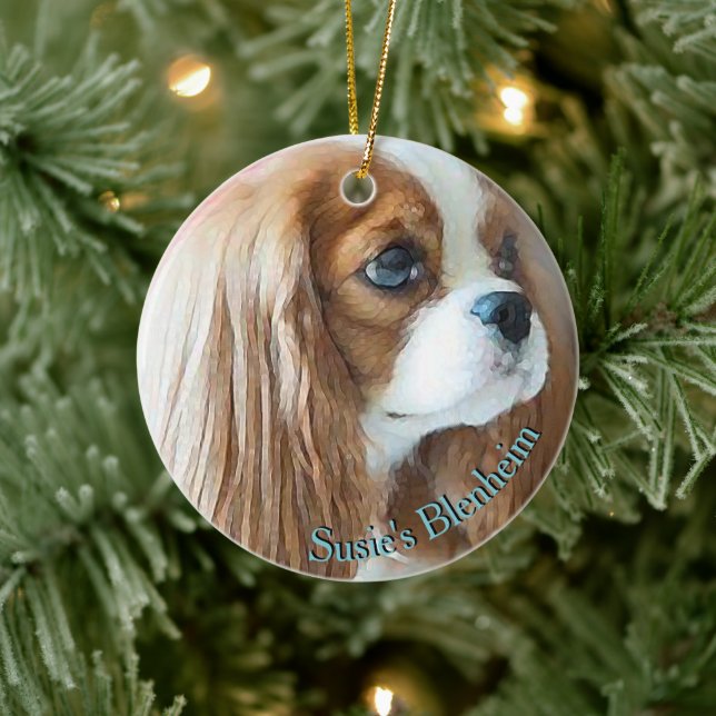 Cavalier King Charles Spaniel, "Pet Child" Keramik Ornament (Baum)