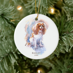 Cavalier King Charles Spaniel Pet Dog Custom Keramik Ornament