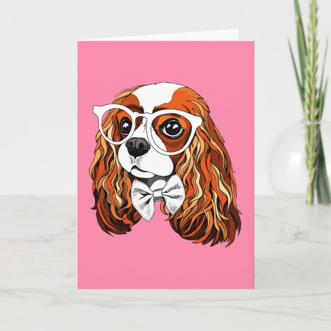 Cavalier King Charles Spaniel Portrait Karte (Vorderseite)