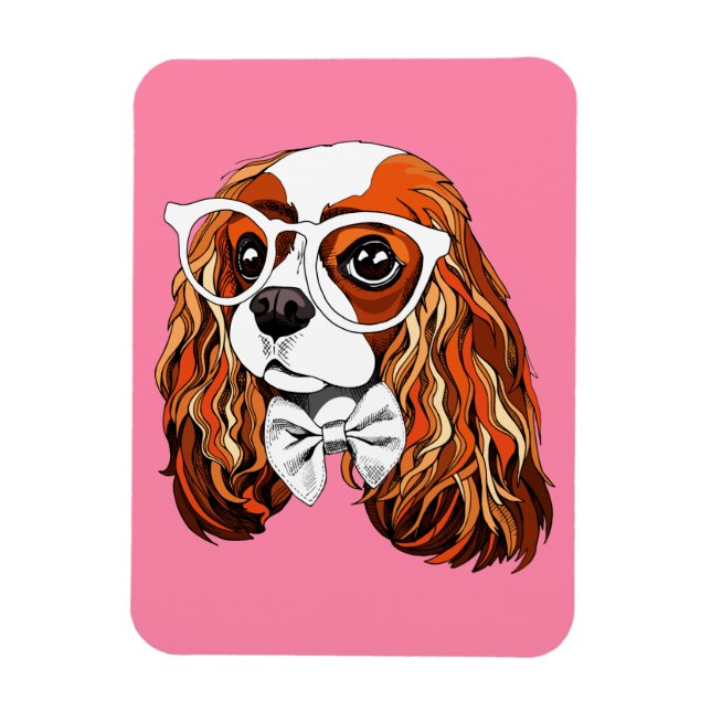 Cavalier King Charles Spaniel Portrait Magnet (Vertikal)