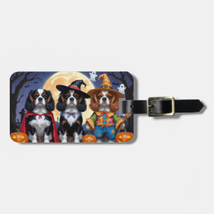 Cavalier King Charles Spaniel Pumpkin Halloween Gepäckanhänger