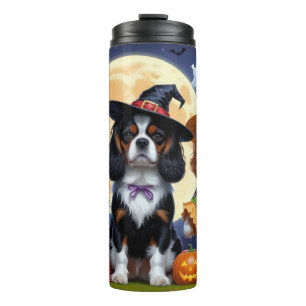 Cavalier King Charles Spaniel Pumpkin Halloween Thermosbecher