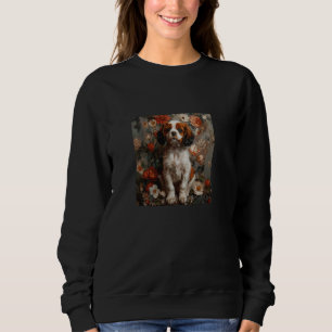 Cavalier King Charles Spaniel Puppy Blume Graphi Sweatshirt