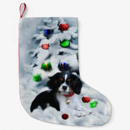 Cavalier King Charles Spaniel Puppy Christmas Kleiner Weihnachtsstrumpf