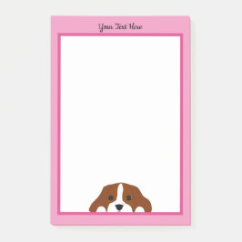 Cavalier King Charles Spaniel Puppy Dog Pink Post-it Klebezettel