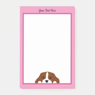 Cavalier King Charles Spaniel Puppy Dog Pink Post-it Klebezettel