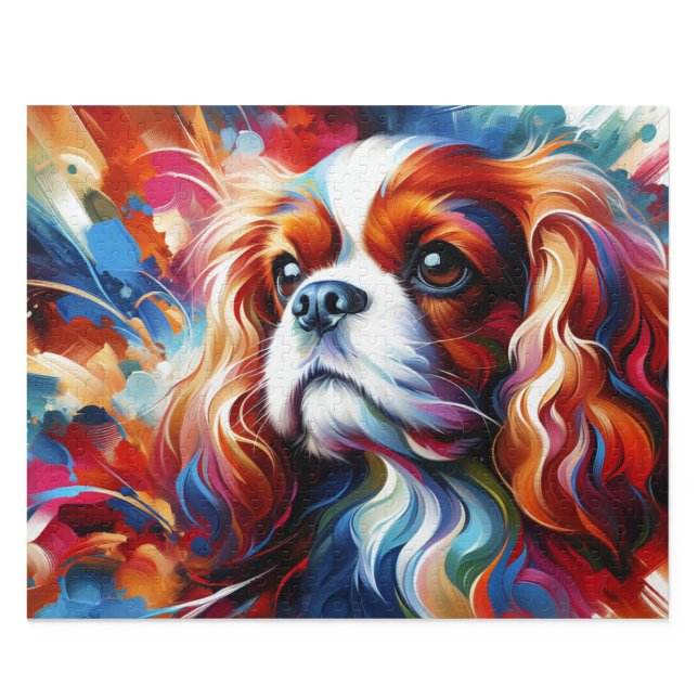 Cavalier King Charles Spaniel Puzzle: Blenheim Cav Puzzle (Cavalier King Charles Spaniel Puzzle: Blenheim Comfort Spaniel Acrylic Art Style Jigsaw)