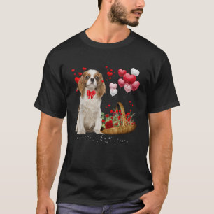 Cavalier King Charles Spaniel Red Heart Valentine T-Shirt