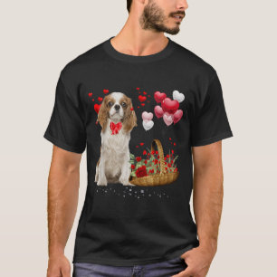 Cavalier King Charles Spaniel Red Heart Valentine T-Shirt