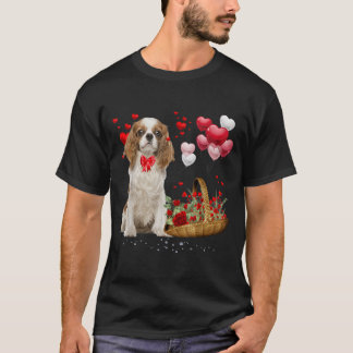 Cavalier King Charles Spaniel Red Heart Valentine T-Shirt