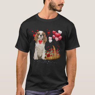 Cavalier King Charles Spaniel Red Heart Valentine T-Shirt