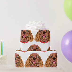 cavalier king charles spaniel ruby Cartoon Geschenkpapier