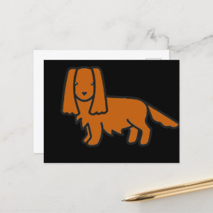 cavalier king charles spaniel ruby Cartoon Postkarte