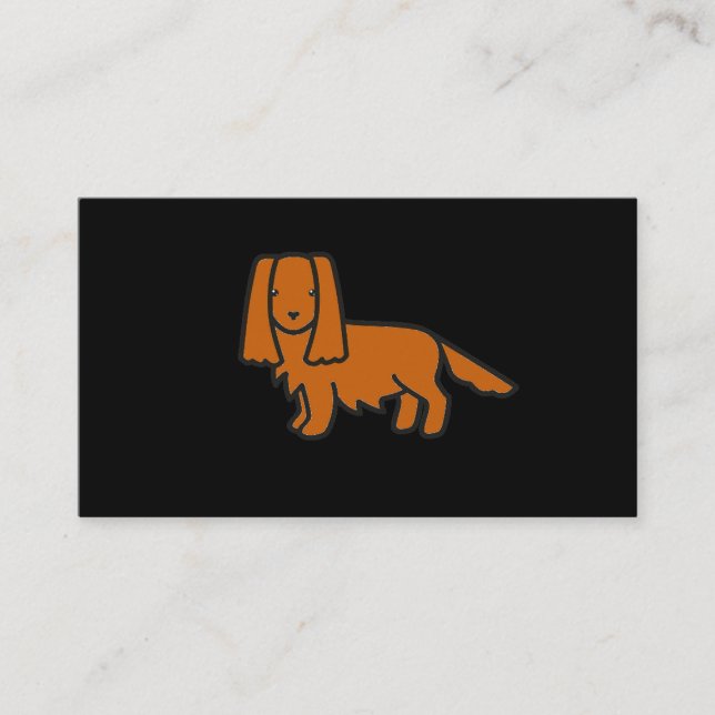 cavalier king charles spaniel ruby Cartoon Visitenkarte (Vorderseite)