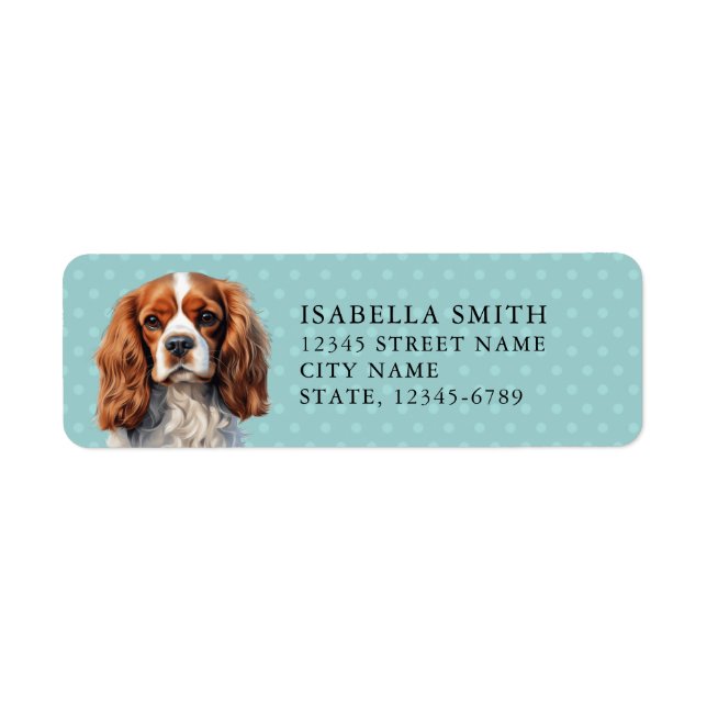 Cavalier King Charles Spaniel Rücksendeadresse (Vorne)