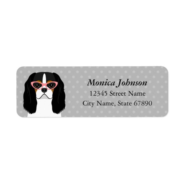 Cavalier King Charles Spaniel Rücksendeadresse (Vorne)