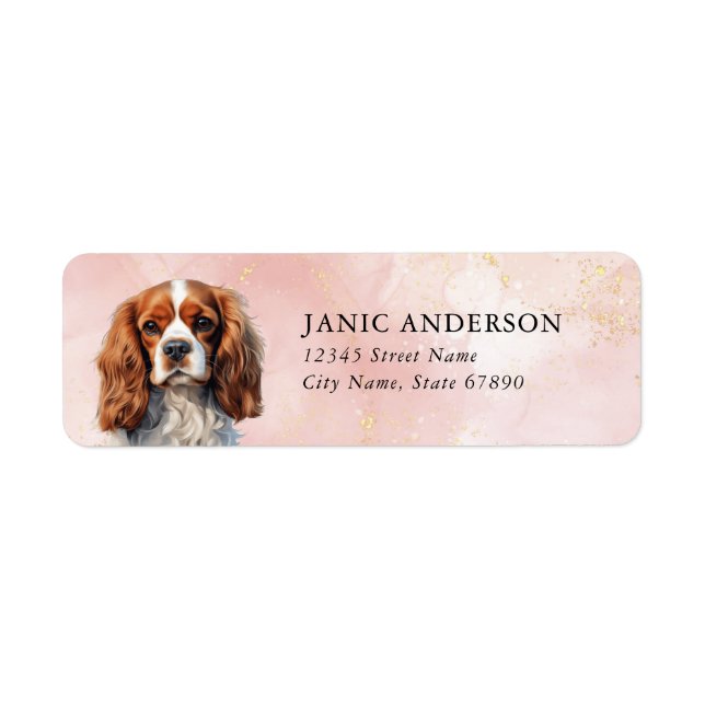 Cavalier King Charles Spaniel Rücksendeadresse (Vorne)