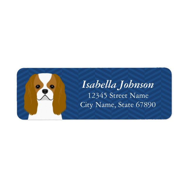 Cavalier King Charles Spaniel Rücksendeadresse (Vorne)