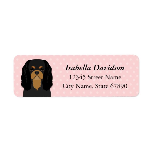 Cavalier King Charles Spaniel Rücksendeadresse (Vorne)
