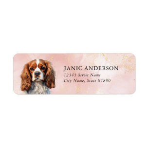 Cavalier King Charles Spaniel Rücksendeadressetike