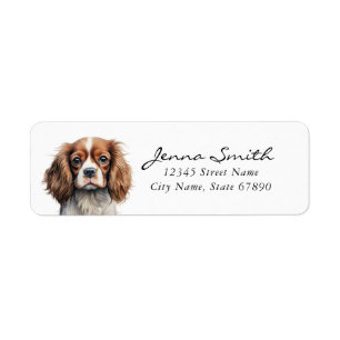 Cavalier King Charles Spaniel Rücksendeadressetike