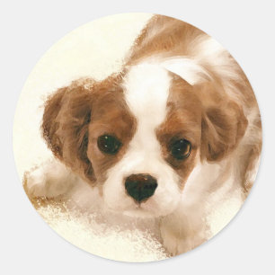 Cavalier King Charles Spaniel Runder Aufkleber