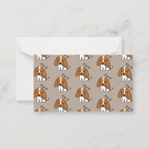 Cavalier King Charles Spaniel Schlafender Hund ZZZ Mitteilungskarte