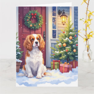 Cavalier King Charles Spaniel Schneesilvester Karte