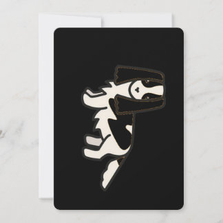 cavalier king charles spaniel schwarz-weiße toon einladung