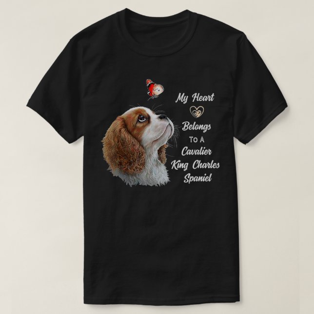 Cavalier King Charles Spaniel Shirt, Hundemutter,  T-Shirt (Design vorne)