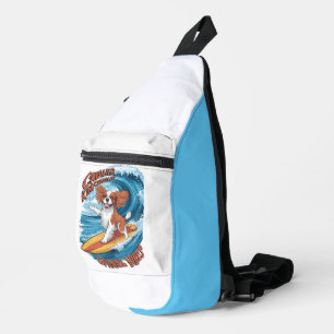 Cavalier King Charles Spaniel Shred Wave Surfing Crossbody Bag