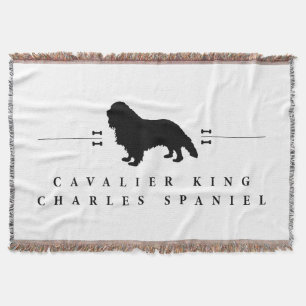 Cavalier King Charles Spaniel Silhouette -1- Decke