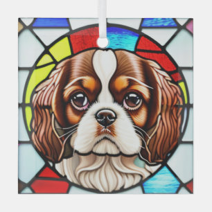 Cavalier King Charles Spaniel "Stains Glass" Ornament Aus Glas