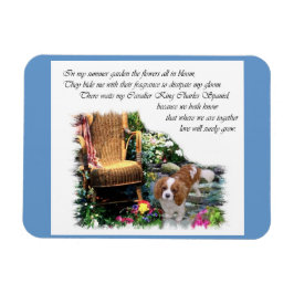 Cavalier King Charles Spaniel Summer Garden Magnet