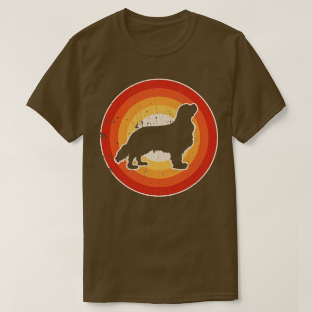 Cavalier King Charles Spaniel Sunset Retro for Men T-Shirt (Design vorne)