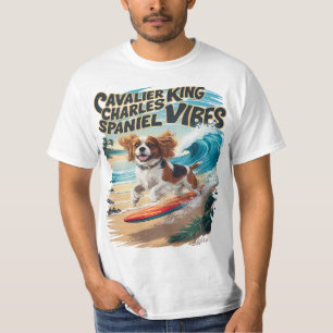 Cavalier King Charles Spaniel Surfing T-Shirt